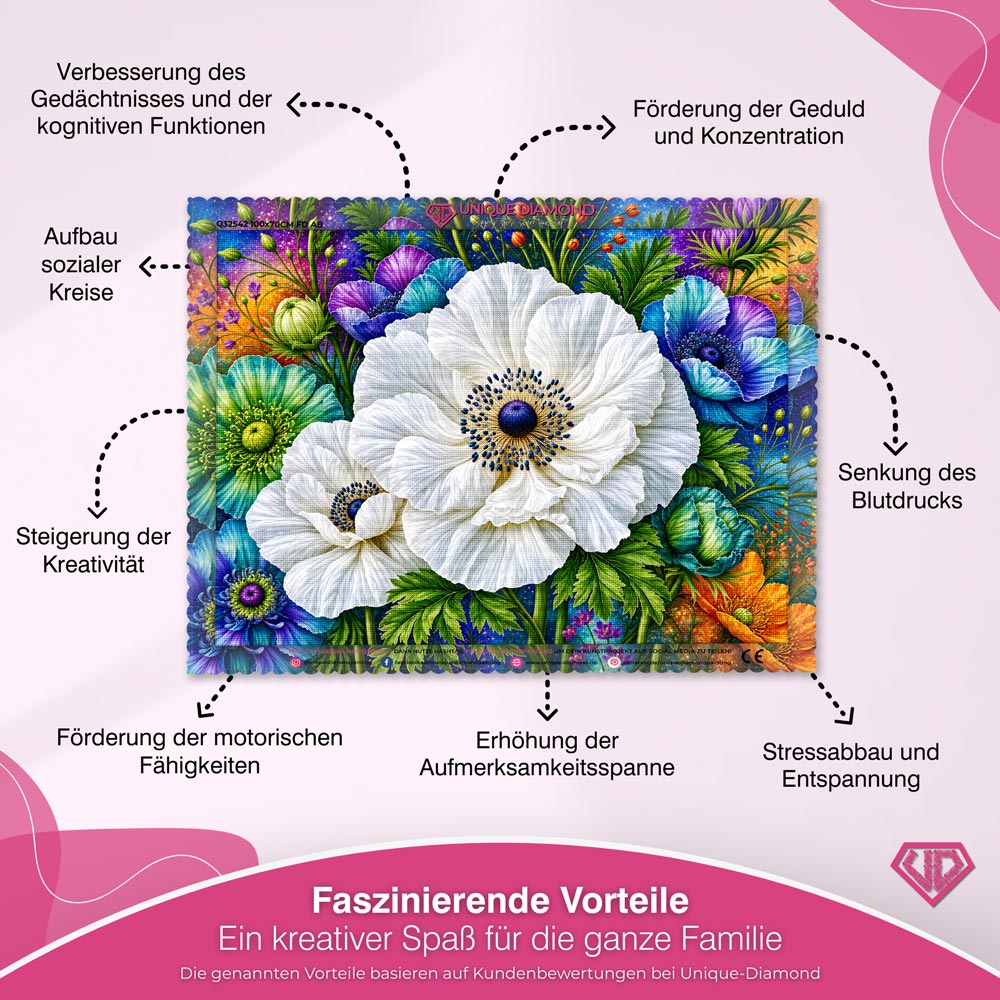 5D Diamond Painting – Moonlight Ivory Garden
