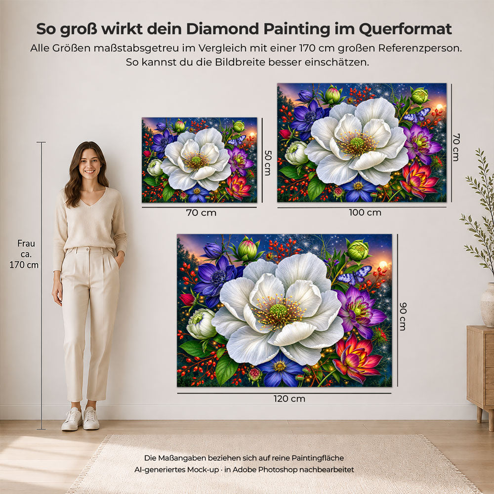 5D Diamond Painting – Moonlit Blossom Garden