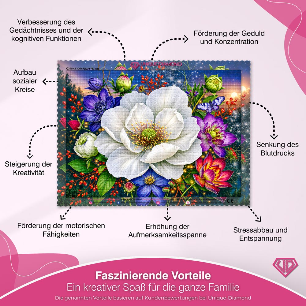 5D Diamond Painting – Moonlit Blossom Garden