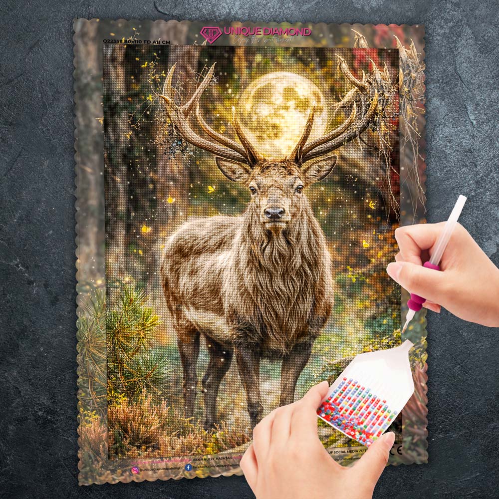 5D Diamond Painting – Moonlit Majesty