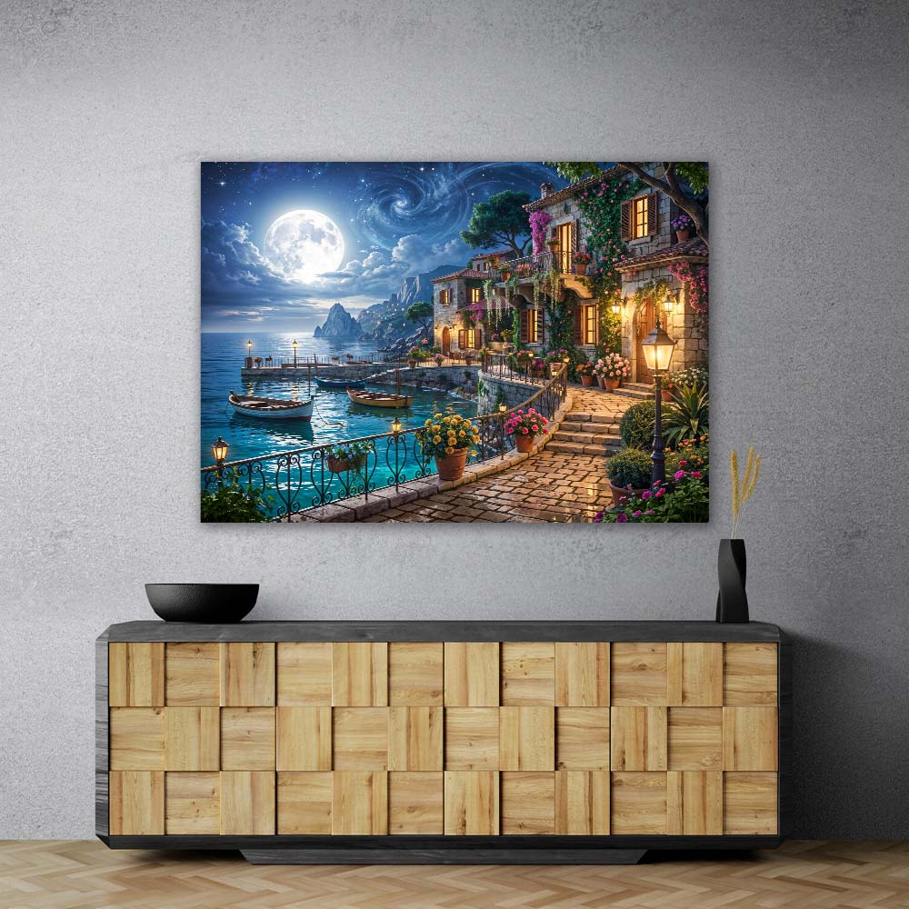 5D Diamond Painting – Moonlit Riviera