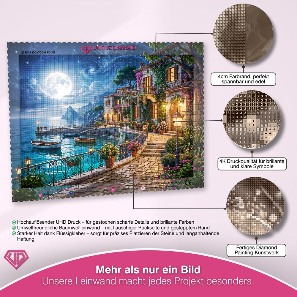 5D Diamond Painting – Moonlit Riviera