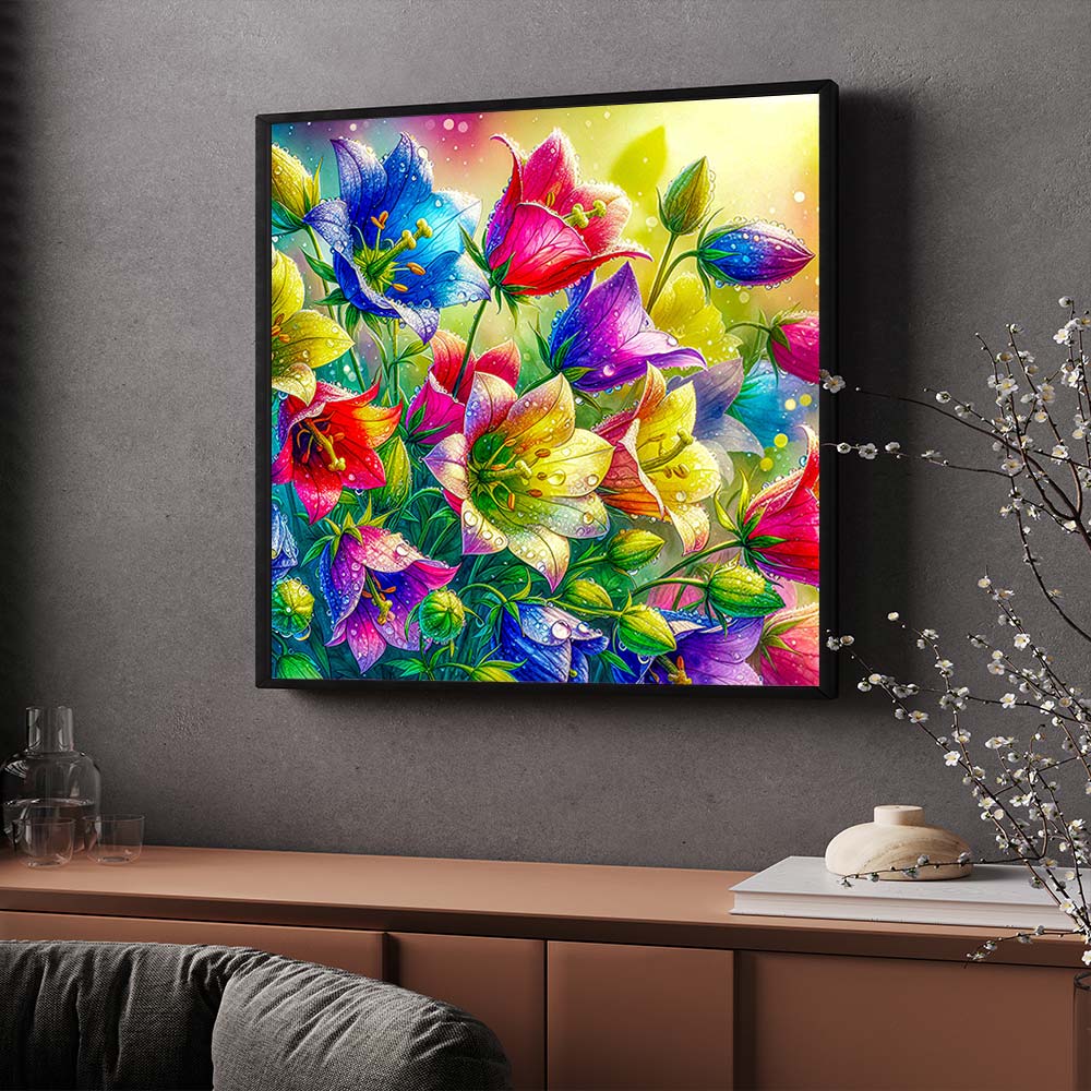 5D Diamond Painting – Morgenglanz im Blütengarten