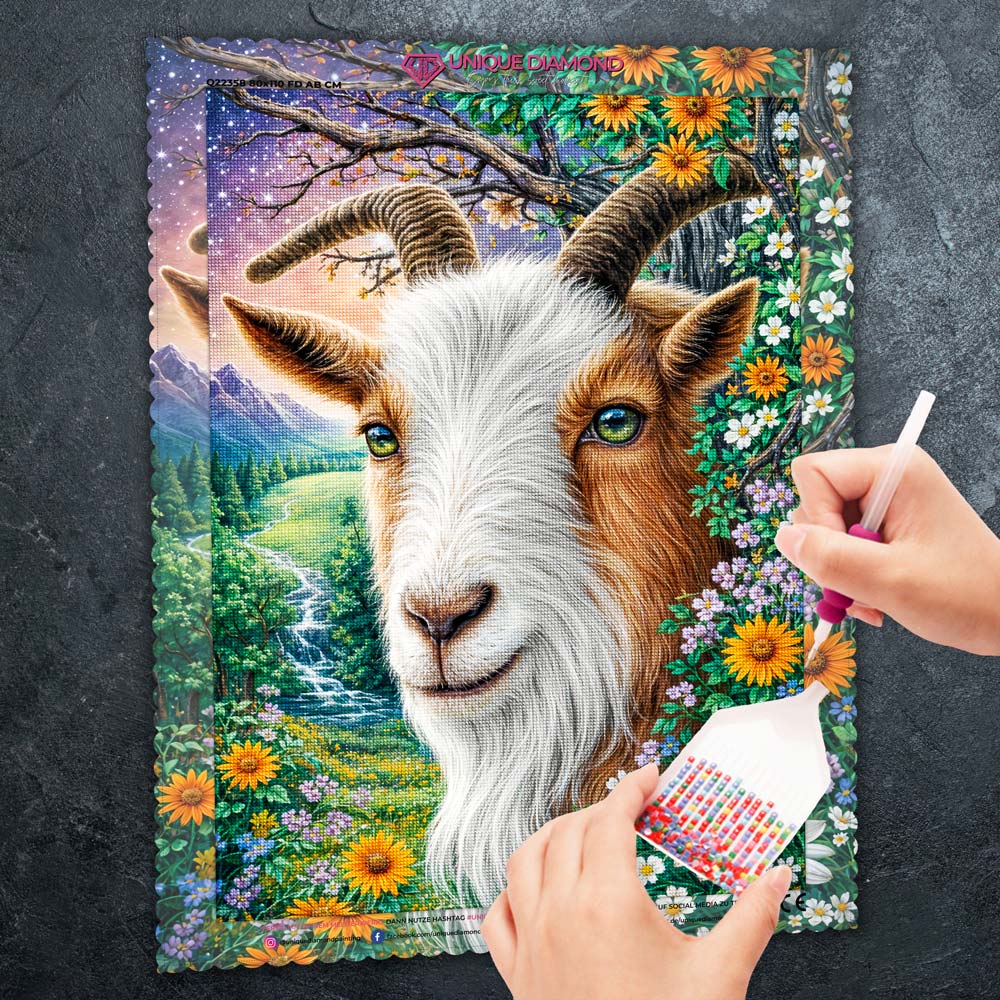 5D Diamond Painting – Mountain Meadow Goat