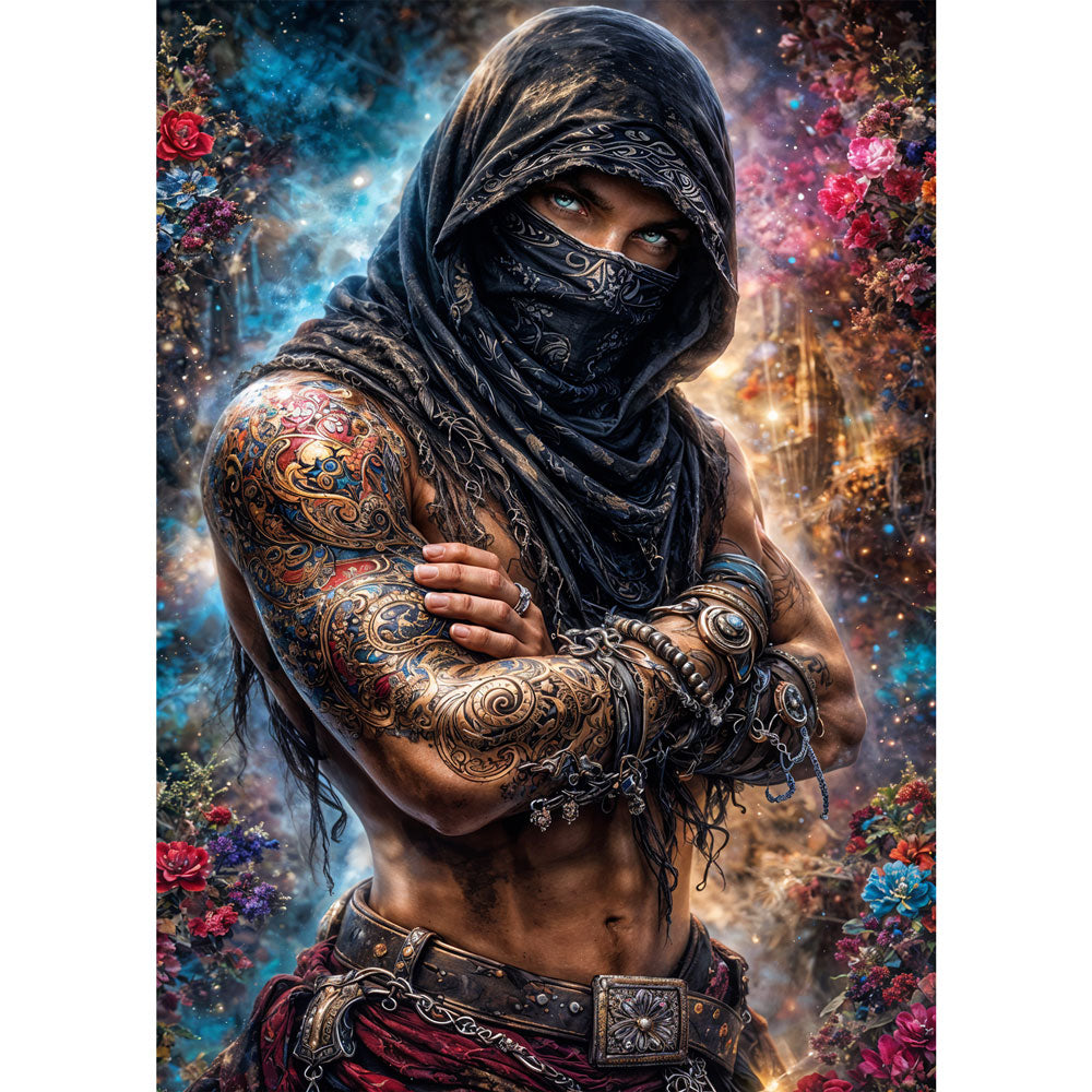 5D Diamond Painting – Mystic Desert Warrior, Unique-Diamond