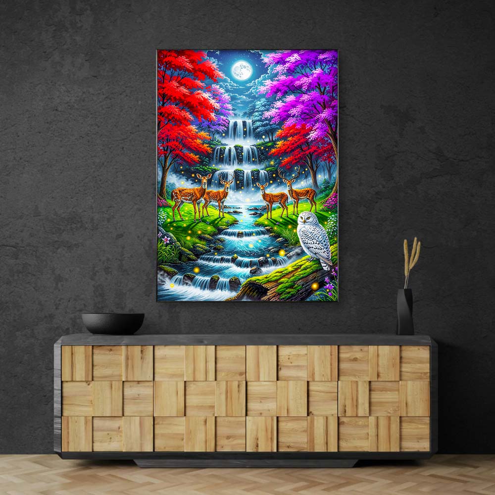5D Diamond Painting – Nachtzauber im Feenwald, Unique-Diamond