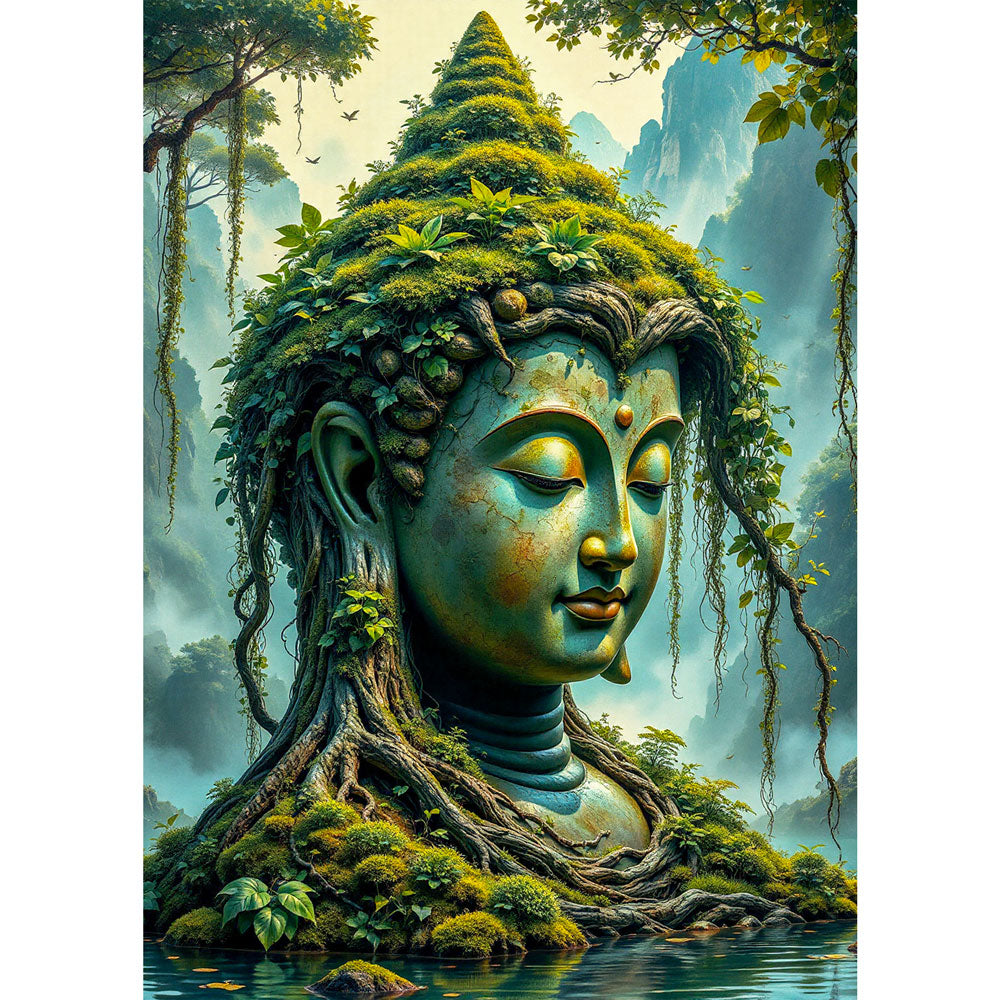 5D Diamond Painting – Naturverbundener Buddha, Unique-Diamond