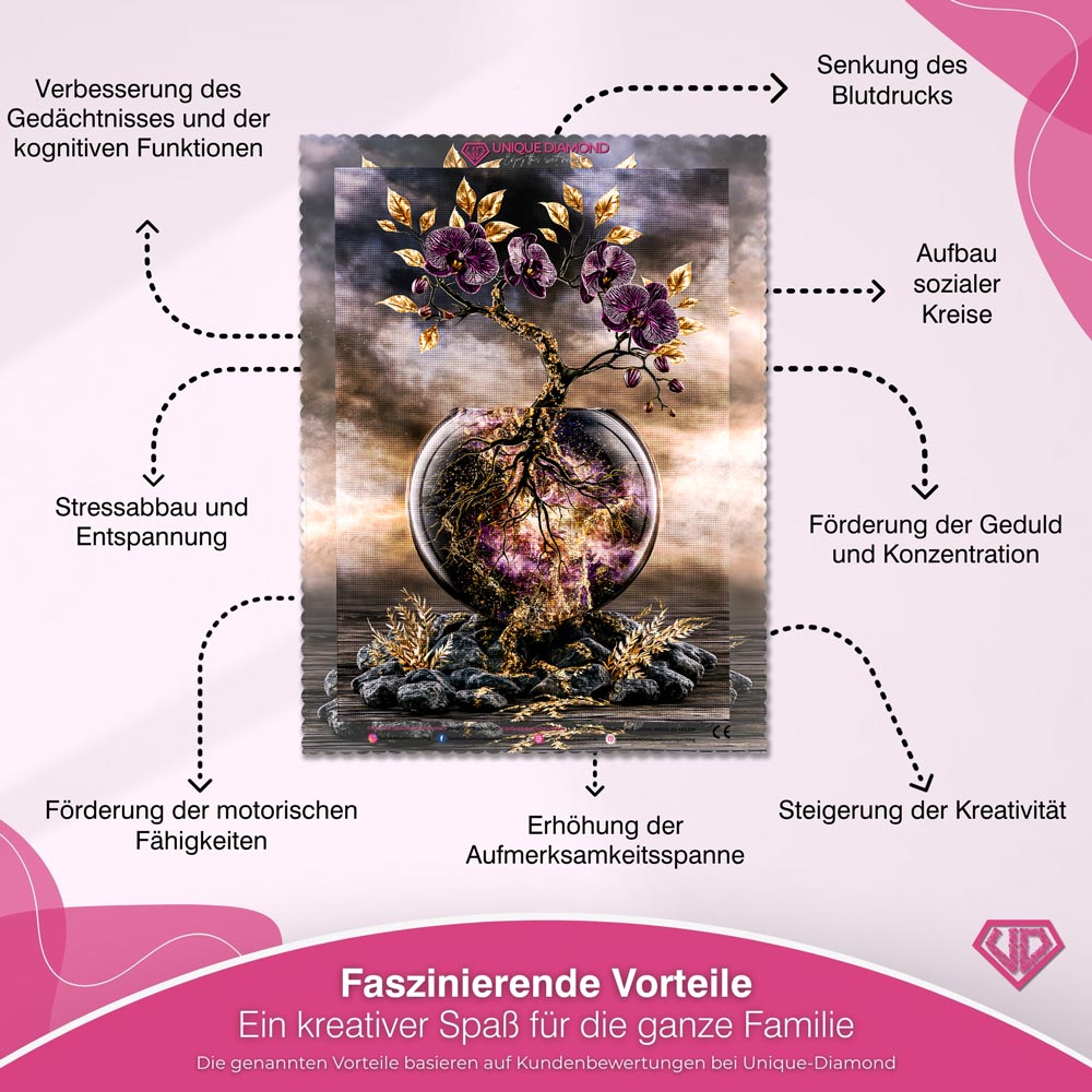 5D Diamond Painting – Orchidee der goldenen Wurzeln