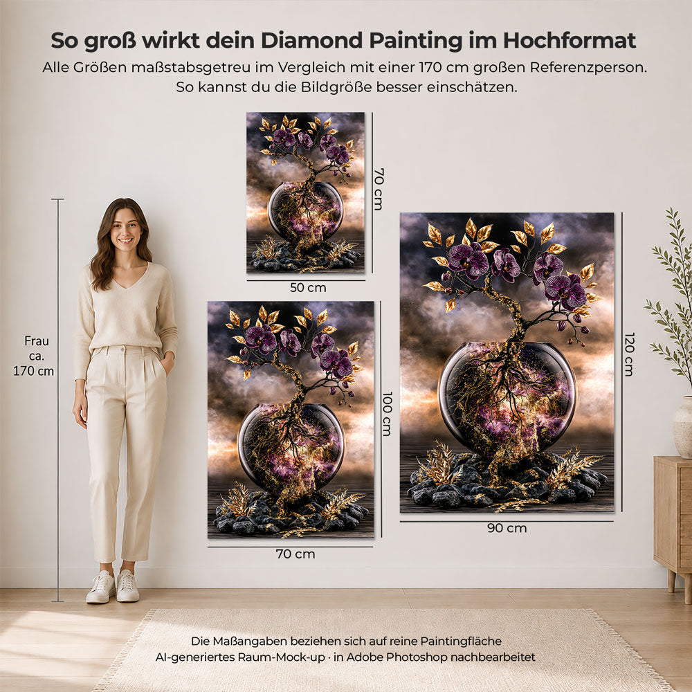 5D Diamond Painting – Orchidee der goldenen Wurzeln