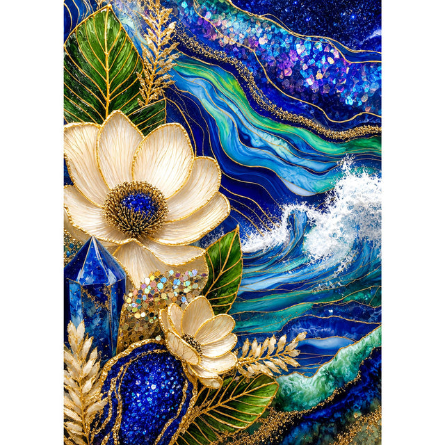 5D Diamond Painting – Ozean der Saphirträume | Unique Diamond