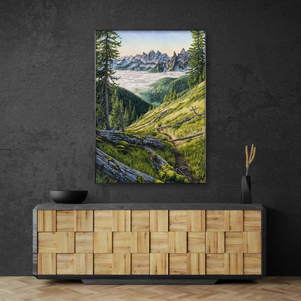 5D Diamond Painting – Pfad über den Wolken, Unique-Diamond