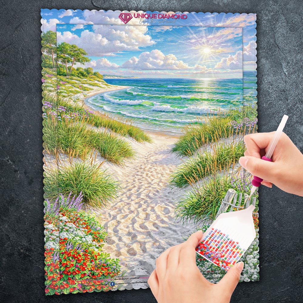 5D Diamond Painting – Pfad zum Meeresglück