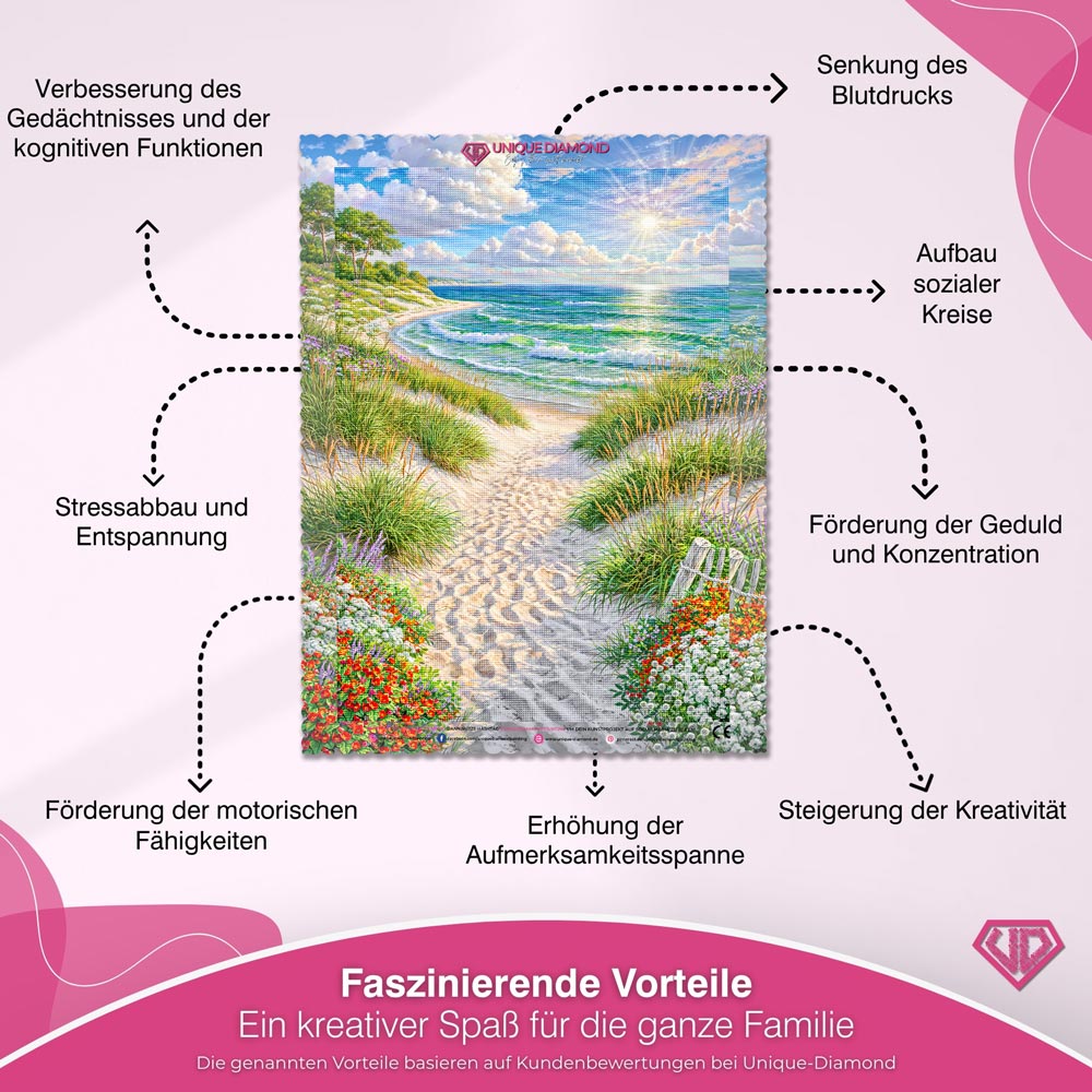 5D Diamond Painting – Pfad zum Meeresglück