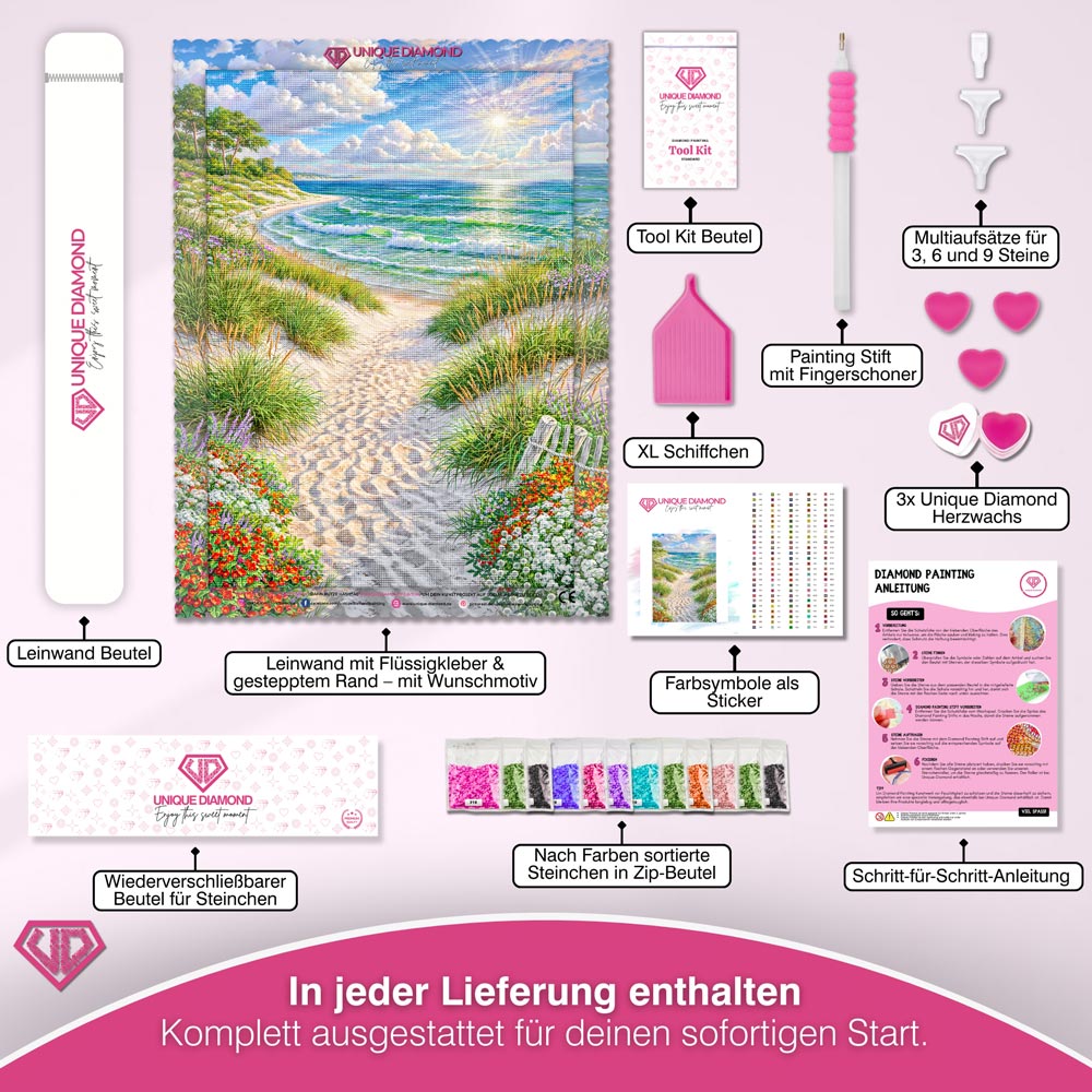 5D Diamond Painting – Pfad zum Meeresglück