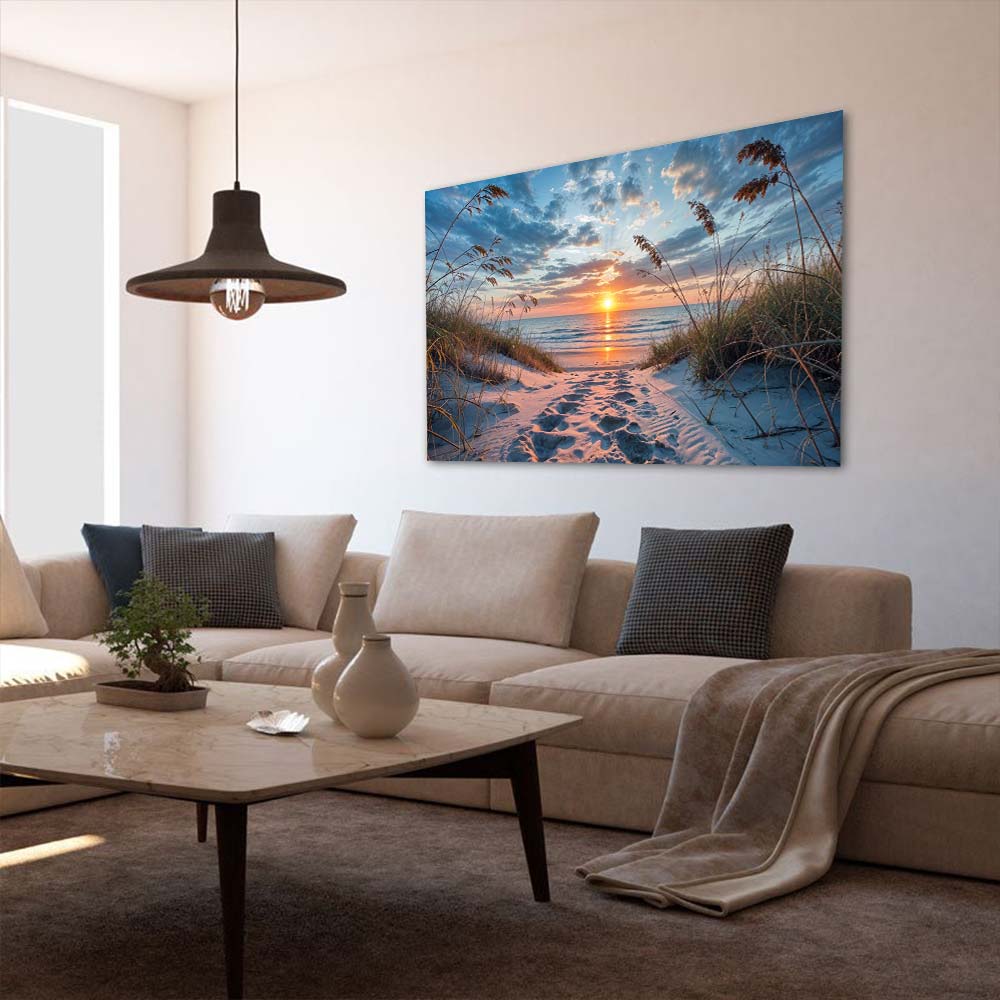 5D Diamond Painting – Pfad zum Sonnenuntergang, Unique-Diamond