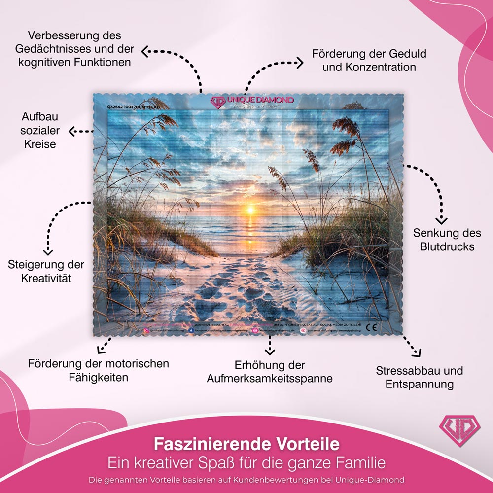 5D Diamond Painting – Pfad zum Sonnenuntergang Unique-Diamond