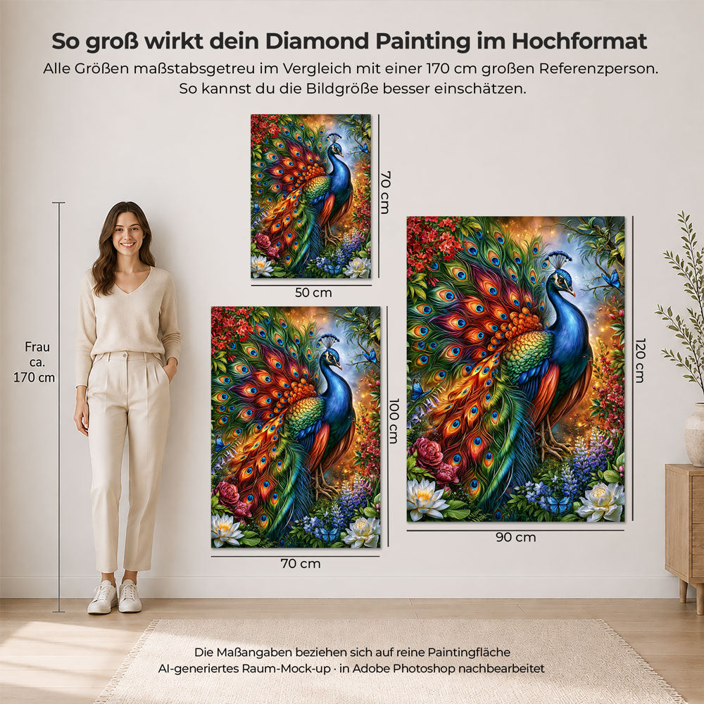 5D Diamond Painting – Pfau der Farbenpracht