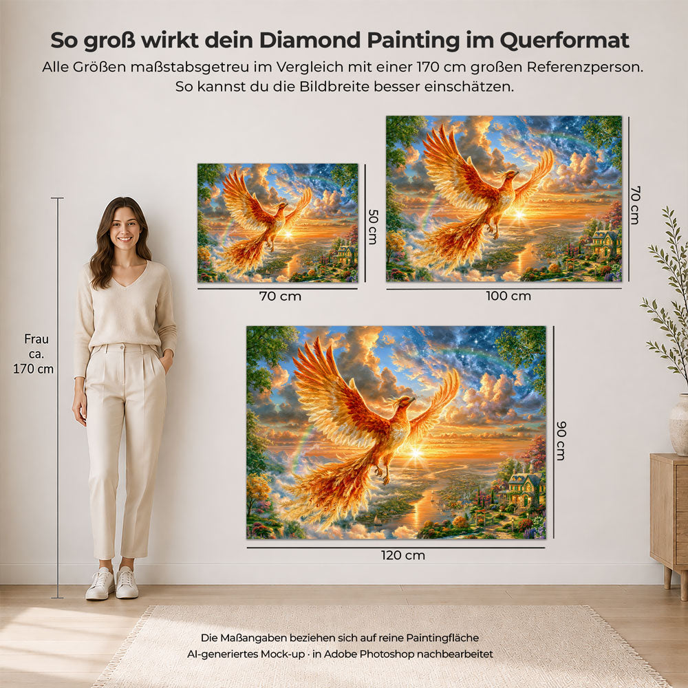 5D Diamond Painting – Phönix über dem Tal der Träume