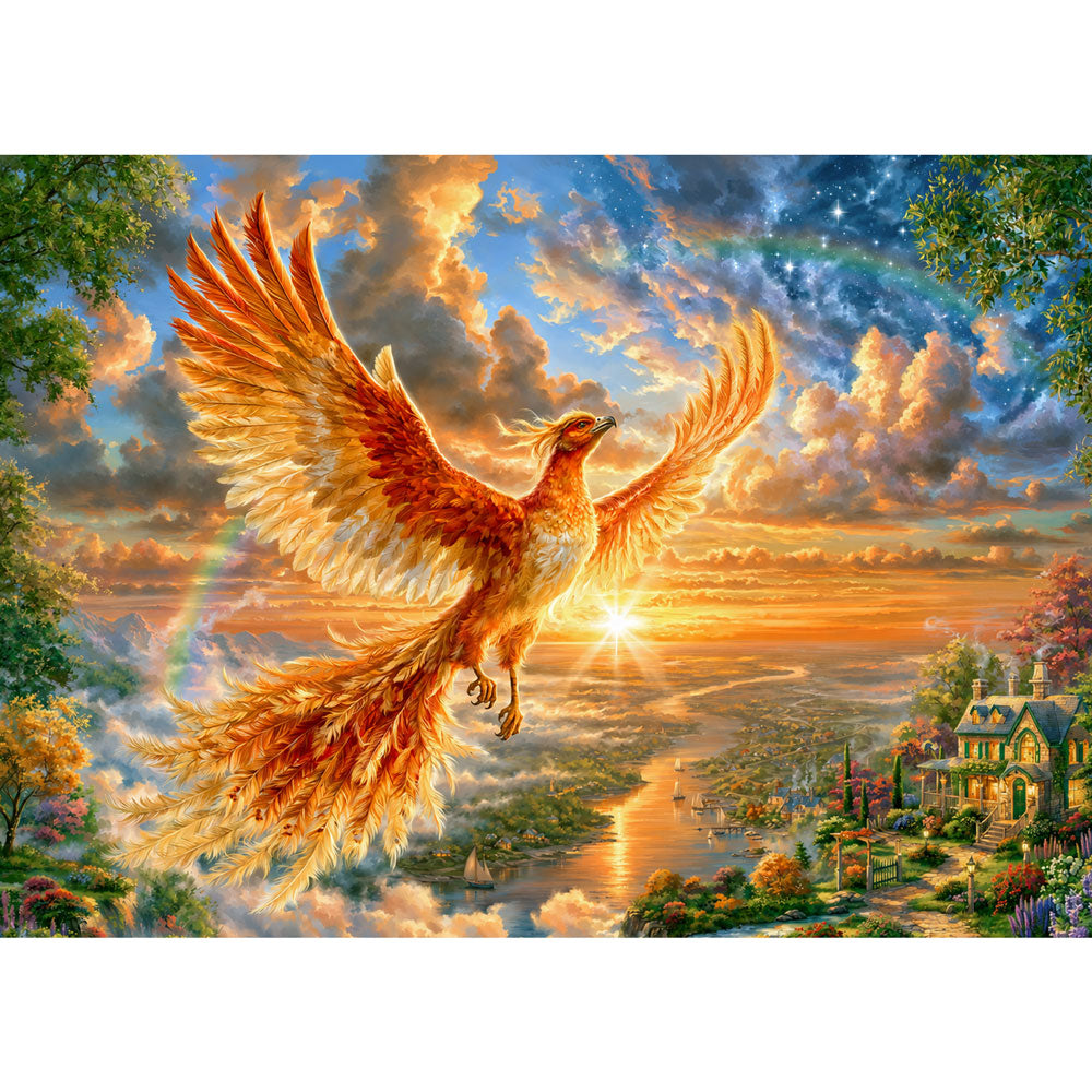 5D Diamond Painting – Phönix über dem Tal der Träume | Unique Diamond