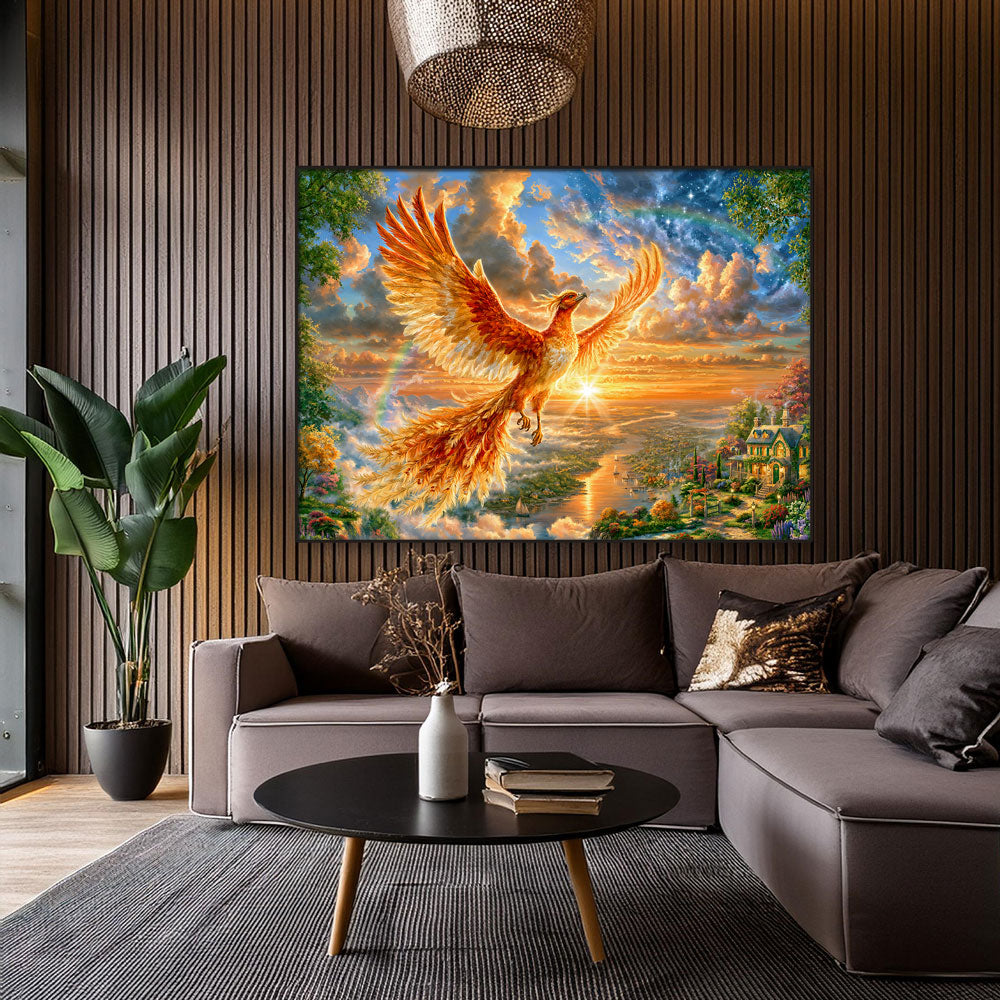 5D Diamond Painting – Phönix über dem Tal der Träume