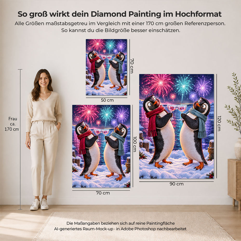 5D Diamond Painting – Pinguinprost ins neue Jahr