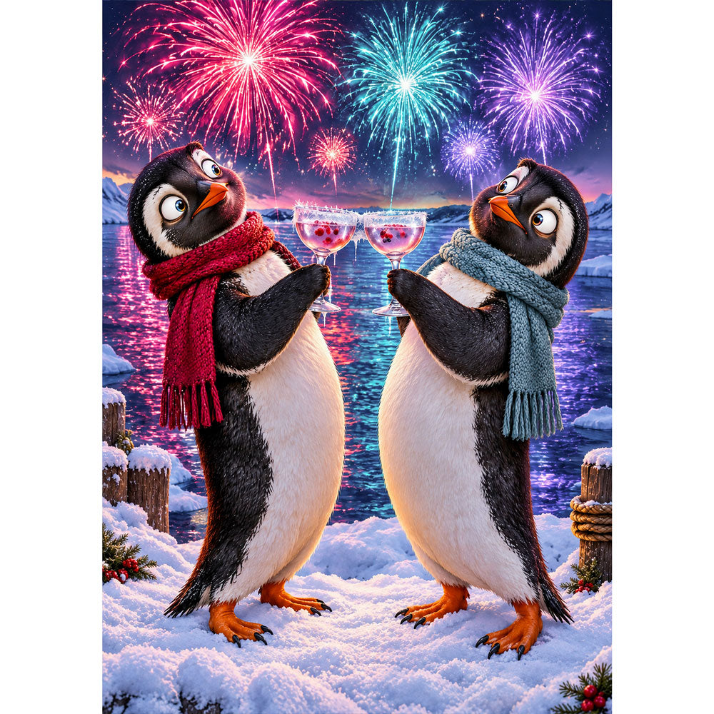 5D Diamond Painting – Pinguinprost ins neue Jahr | Unique Diamond