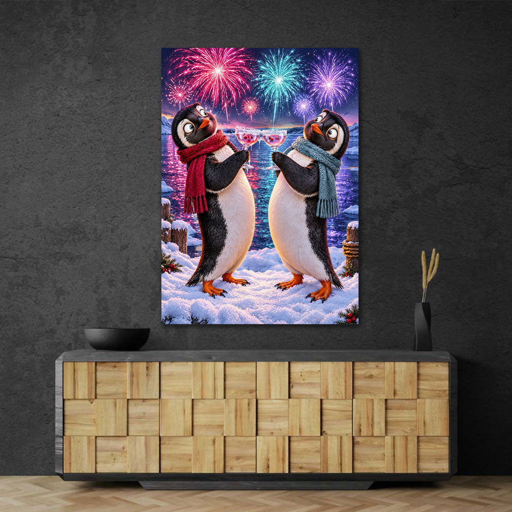 5D Diamond Painting – Pinguinprost ins neue Jahr