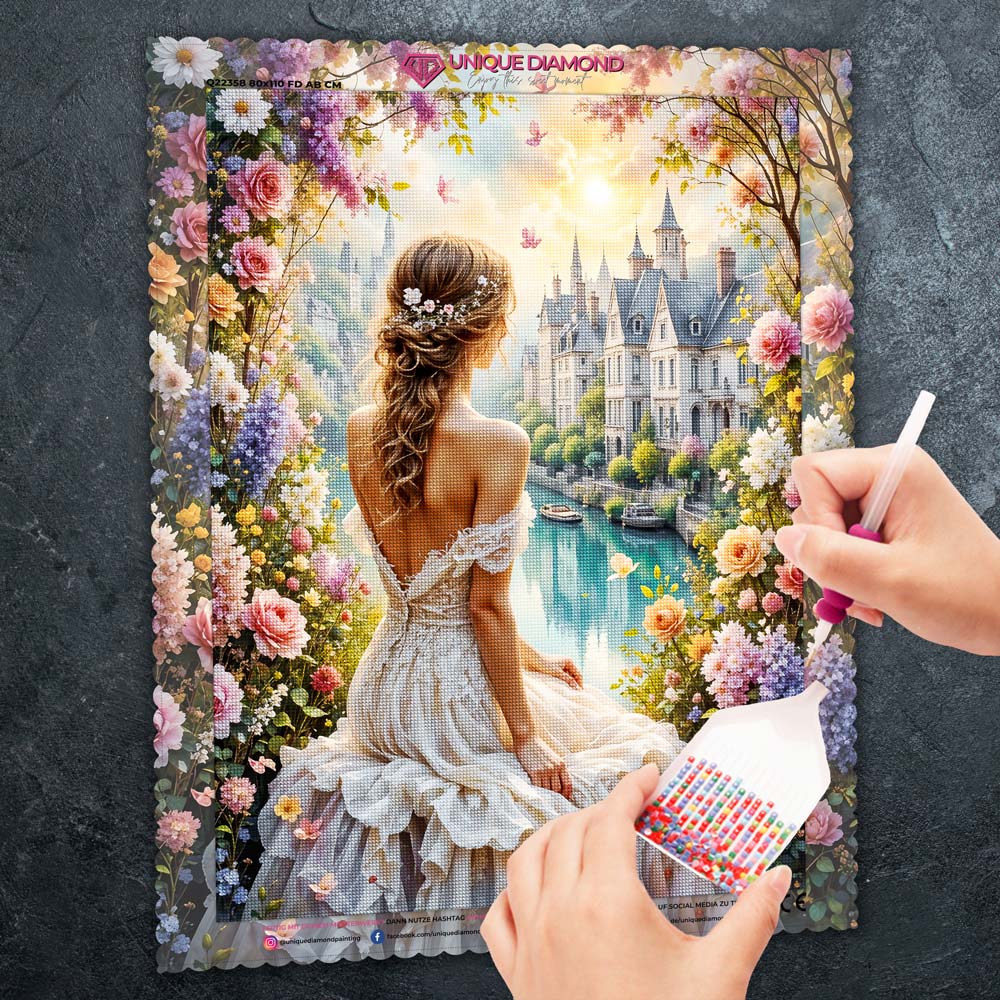 5D Diamond Painting – Princess of the Blooming River Unique-Diamond