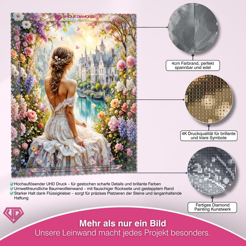 5D Diamond Painting – Princess of the Blooming River Unique-Diamond