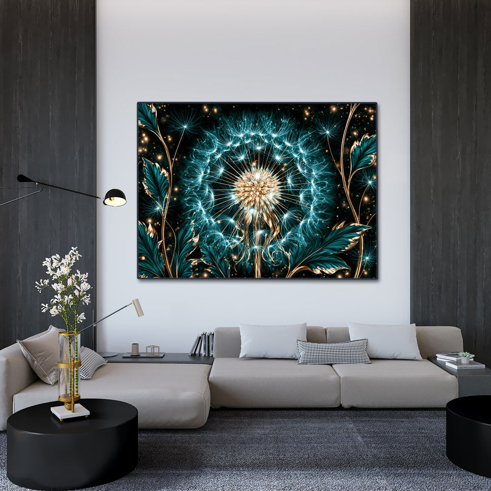 5D Diamond Painting – Pusteblume Aurelia im Türkislicht