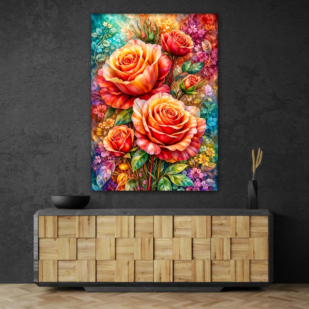 5D Diamond Painting – Radiant Rose Bouquet