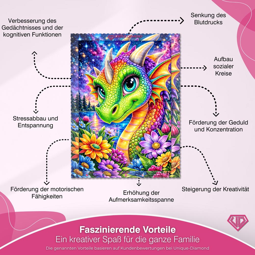 5D Diamond Painting – Rainbow Dragon Dream