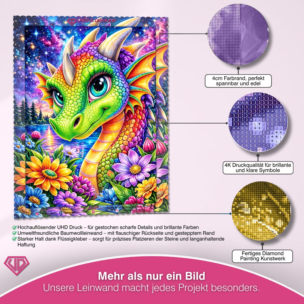 5D Diamond Painting – Rainbow Dragon Dream