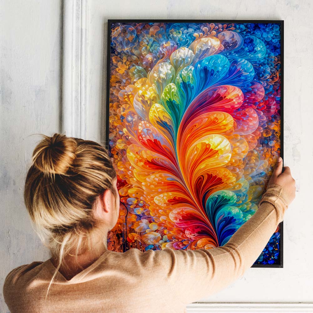 5D Diamond Painting – Rainbow Feather