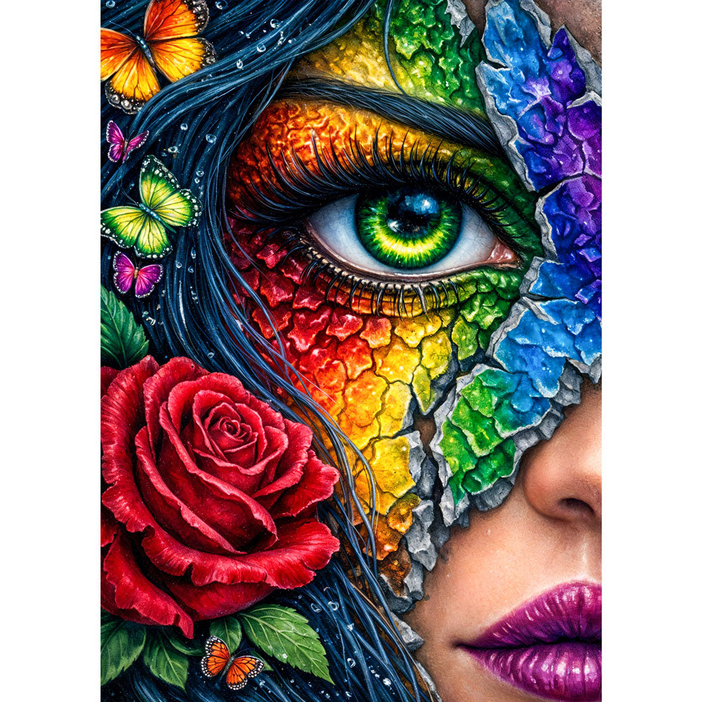 5D Diamond Painting – Rainbow Soul Eye, Unique-Diamond