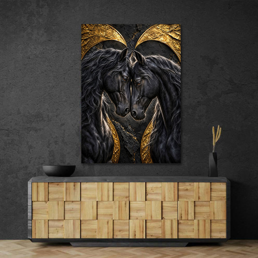5D Diamond Painting – Rappen im goldenen Herzen