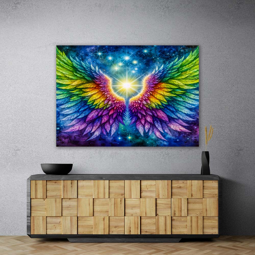 5D Diamond Painting – Regenbogenflügel des Lichts Unique-Diamond