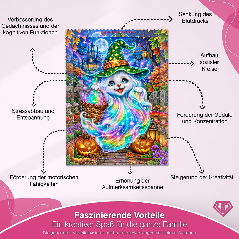 5D Diamond Painting – Regenbogengeist im Zauberwald