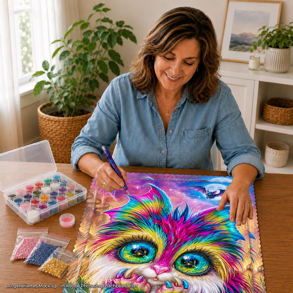 5D Diamond Painting – Regenbogenkobold der Halloween-Nacht