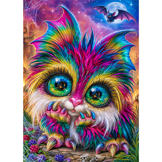 5D Diamond Painting – Regenbogenkobold der Halloween-Nacht | Unique Diamond