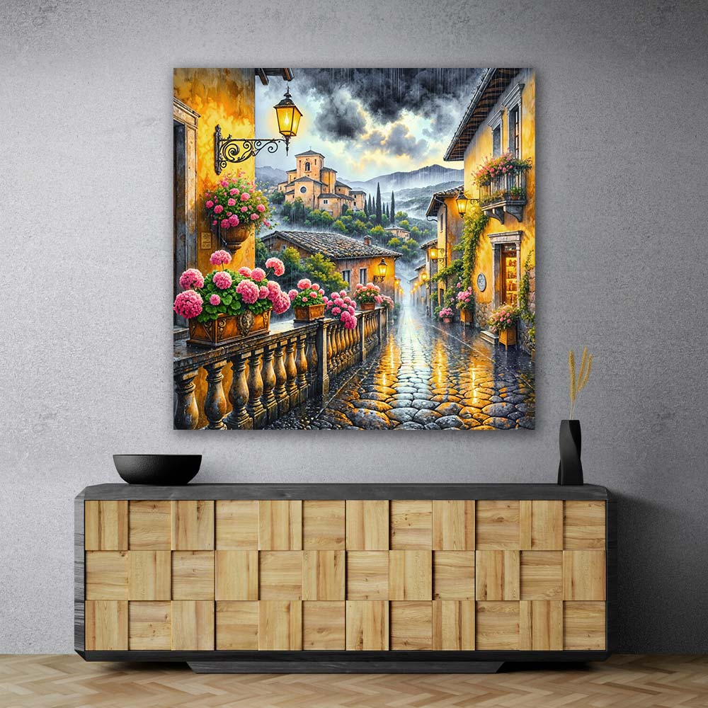 5D Diamond Painting – Regentage in Toskana, Unique-Diamond