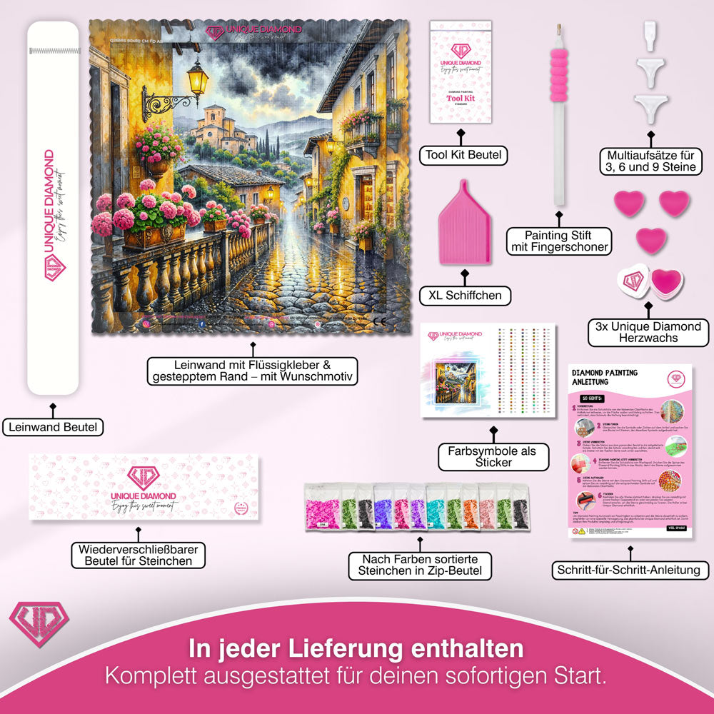 5D Diamond Painting – Regentage in Toskana Unique-Diamond