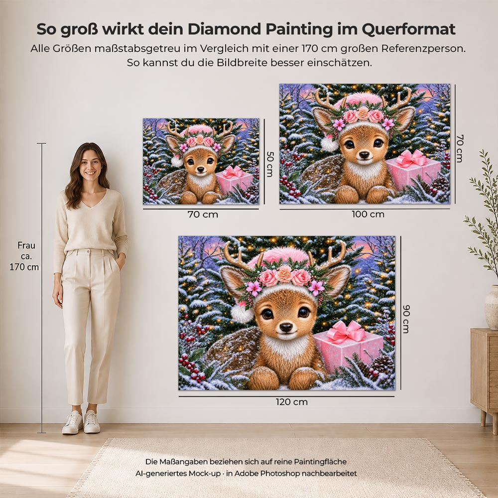 5D Diamond Painting – Rosalie im Weihnachtswald