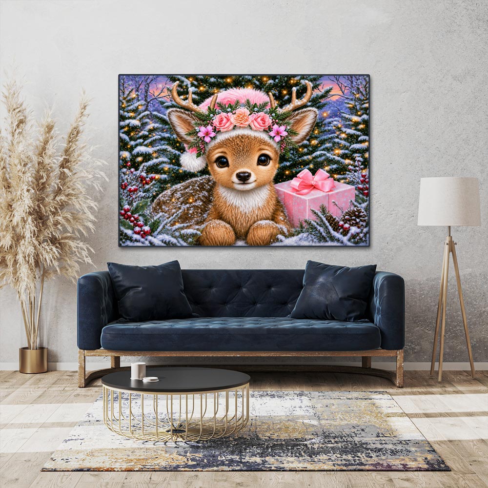 5D Diamond Painting – Rosalie im Weihnachtswald
