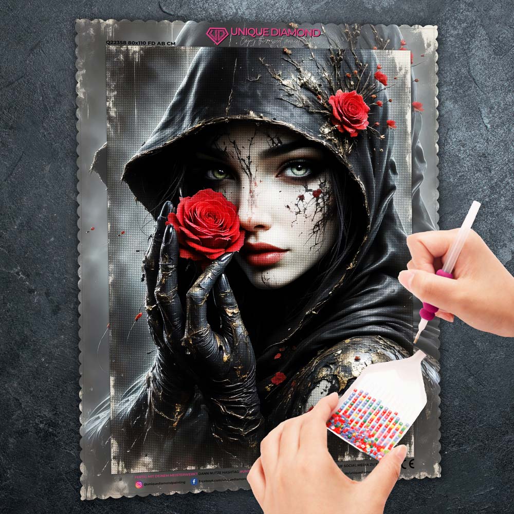 5D Diamond Painting – Rose of Shadows Unique-Diamond