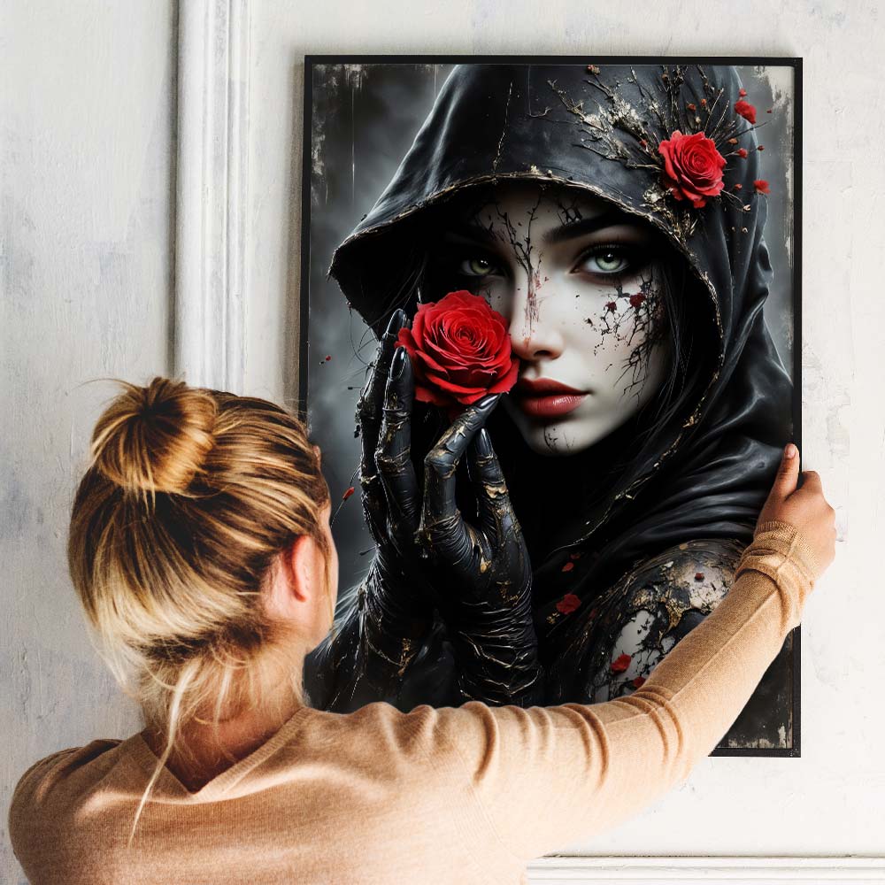 5D Diamond Painting – Rose of Shadows Unique-Diamond