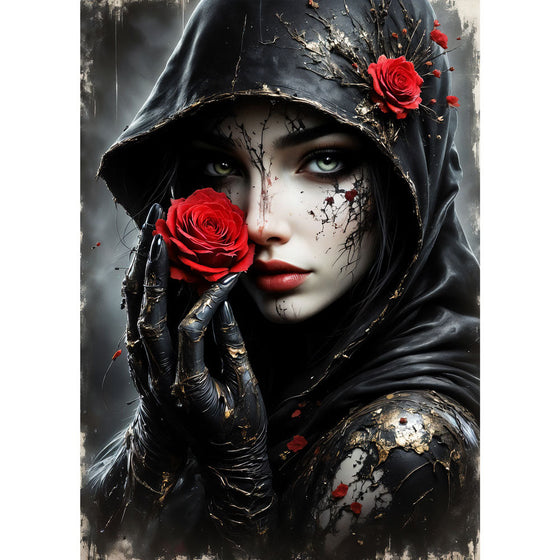 5D Diamond Painting – Rose of Shadows Unique-Diamond
