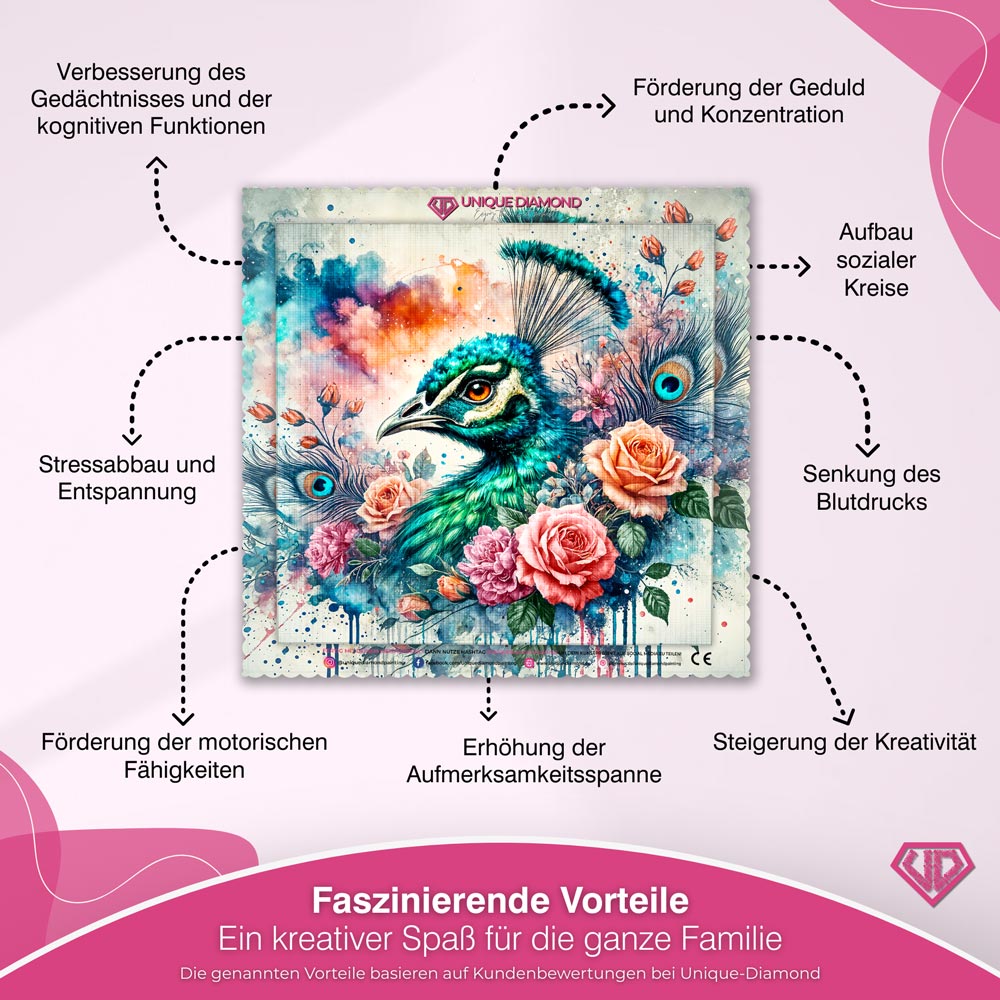 5D Diamond Painting – Rosenfeder