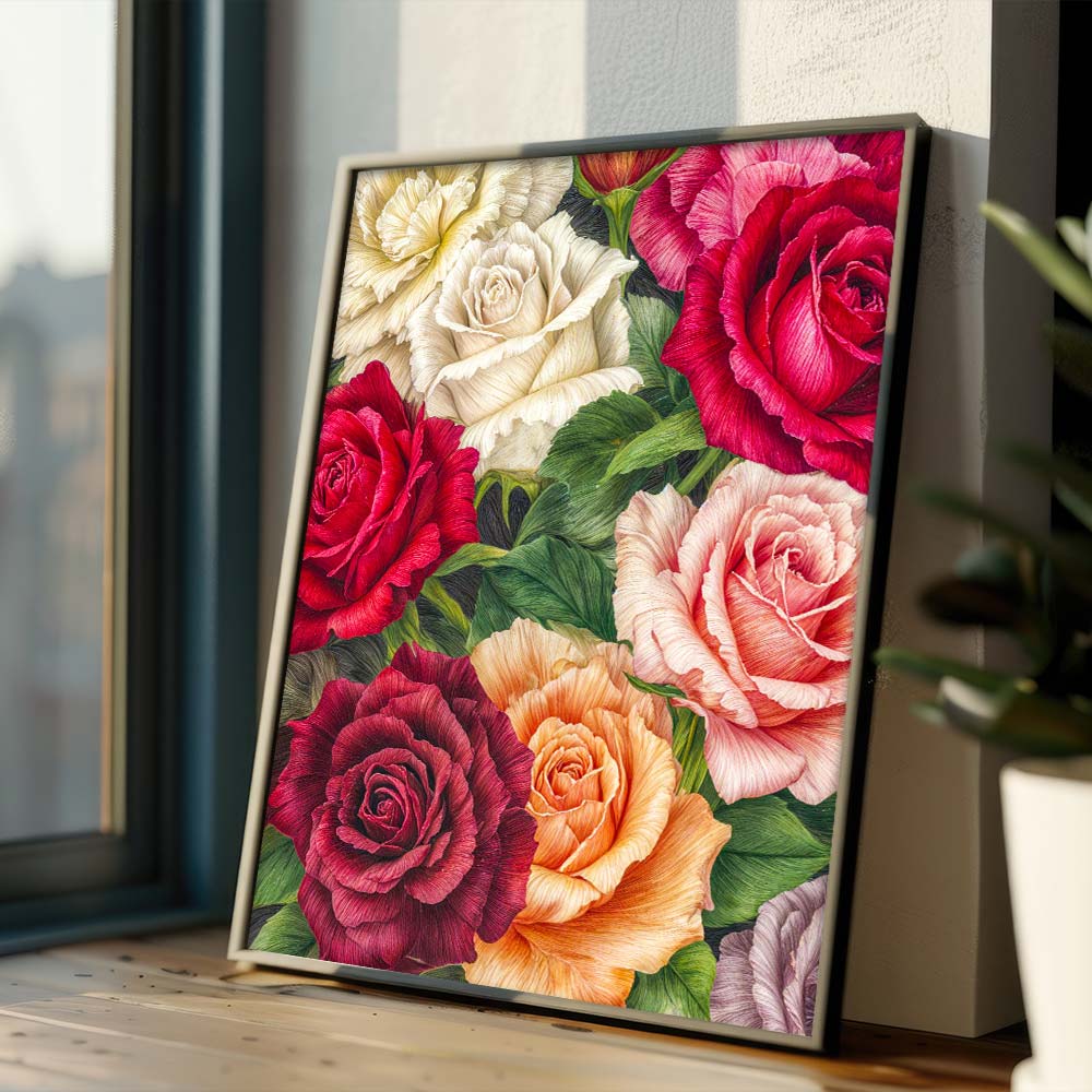 5D Diamond Painting – Rosengarten der Harmonie, Unique-Diamond