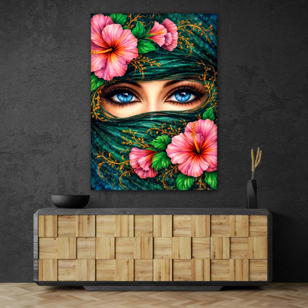 5D Diamond Painting – Samira Schleier der Hibiskusmagie
